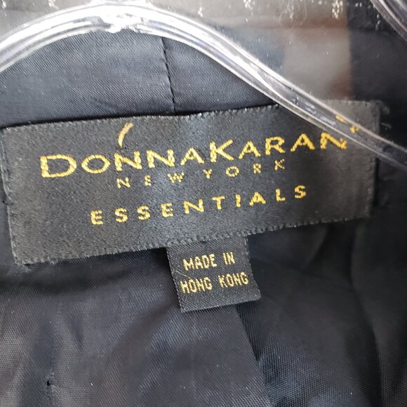 Vintage Donna Karan NY Wool Blazer Double Breasted Plaid size 10 Longline Career - Picture 3 of 14